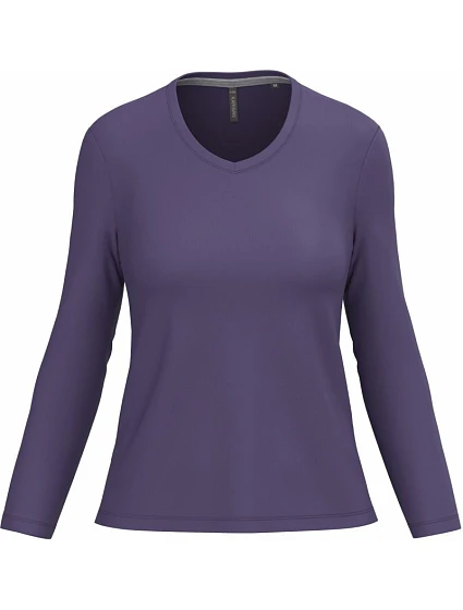 Kariban K 382 Dámské tričko do V s dl. rukávem 20.K382 purple Kariban K 382 Dámské tričko do V s dl. rukávem 20.K382 purple