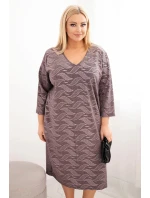 Dámské šaty z model 21725293 Plus Size s výstřihem do V fango - K-Fashion