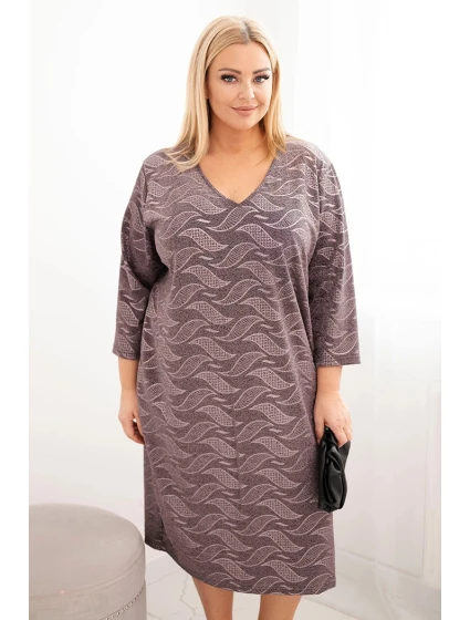 Dámské šaty z model 21725293 Plus Size s výstřihem do V fango - K-Fashion