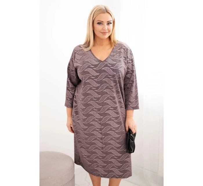 Dámské šaty z model 21725293 Plus Size s výstřihem do V fango - K-Fashion