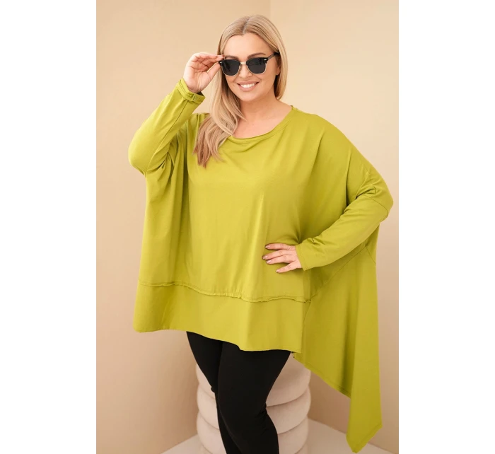Dámská tunika Plus Size z bavlny s asymetrickým spodním model 21808705 - K-Fashion Dámská tunika Plus Size z bavlny s asymetrickým spodním model 21808705 - K-Fashion