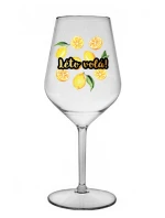 Personalizovaná nerozbitná sklenice s ovocem a textem