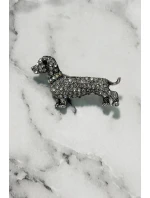 Okrasná brož Pes A-2-21-6 Stříbrná barva - Fashion Jewelry Okrasná brož Pes A-2-21-6 Stříbrná barva - Fashion Jewelry