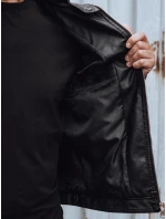 Pánská kožená bunda černá FashionStreet TX4736 Pánská kožená bunda černá FashionStreet TX4736