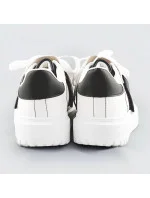 Bílo-černé dámské sportovní boty se zakrytým šněrováním (RA2049) Bílo-černé dámské sportovní boty se zakrytým šněrováním (RA2049)