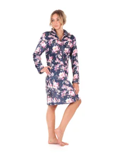 Dámský župan Toya se zipem blue - Vestis