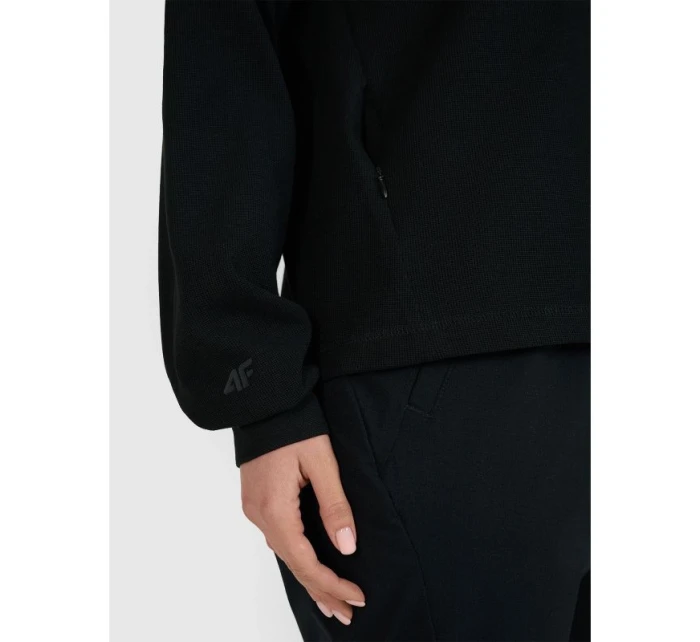 Dámské tričko oversize s potiskem a dlouhým rukávem model 21434571 - 4F Dámské tričko oversize s potiskem a dlouhým rukávem model 21434571 - 4F