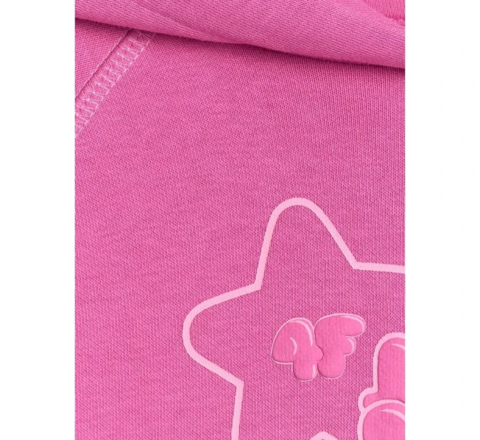 Dívčí nepruhovaná mikina s kapucí 4F 4FJRAW25TSWSF2439-54S