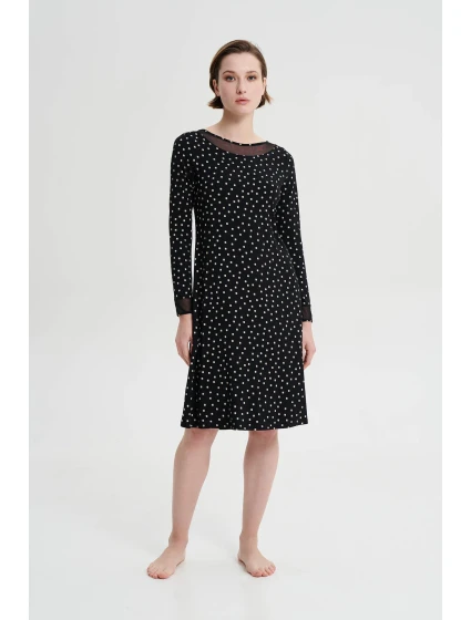 Noční košile s dlouhým rukávem model 18937520 - Vamp