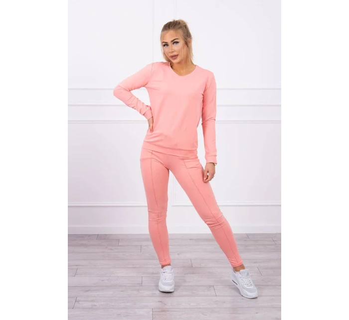 Tepláková souprava v meruňkové barvě