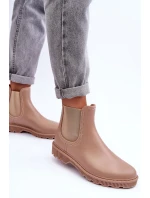 Dámské gumáky Bežové model 21628806 - Boto Dámské gumáky Bežové model 21628806 - Boto