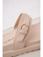 Dámské Pantofle Na Platformě Se Zlatými Béžové model 21687846 - Boto Dámské Pantofle Na Platformě Se Zlatými Béžové model 21687846 - Boto