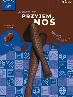 GATTA & WEDEL Punčocháče 40 den, vzor 04-5