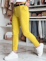 Dámské kalhoty chinos s páskem LINESKA hořčicové FashionStreet UY2579