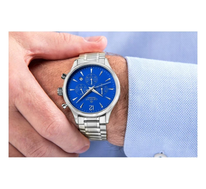 Pánské hodinky Chronograph Sapphire Silver Blue model 21807563 - Giewont Pánské hodinky Chronograph Sapphire Silver Blue model 21807563 - Giewont