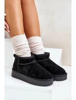 Dámské semišové sněhule na platformě černé model 21670434 - Boto Dámské semišové sněhule na platformě černé model 21670434 - Boto