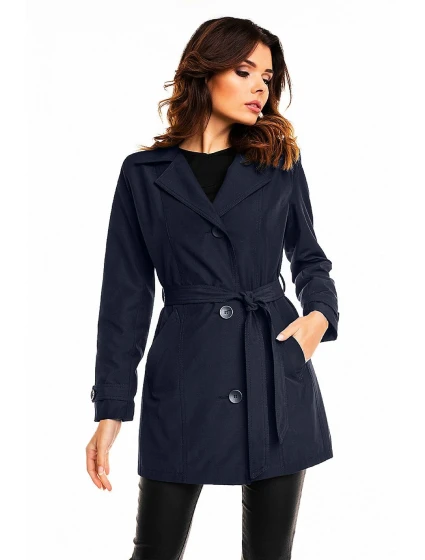 Dámský plášť 128510 tmavě modrý - Cabba Dámský plášť 128510 tmavě modrý - Cabba