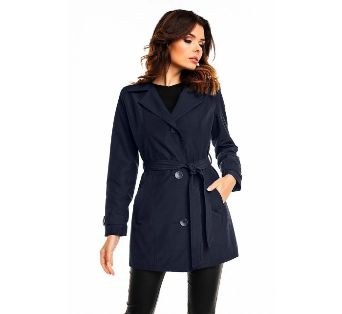 Dámský plášť 128510 tmavě modrý - Cabba Dámský plášť 128510 tmavě modrý - Cabba