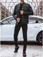 Pánská kožená bunda černá FashionStreet TX4229 Pánská kožená bunda černá FashionStreet TX4229