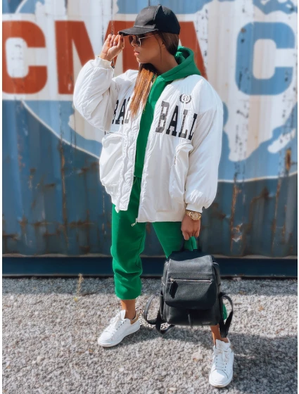 Dámská baseballová bunda BASKET bílá FashionStreet TY3118