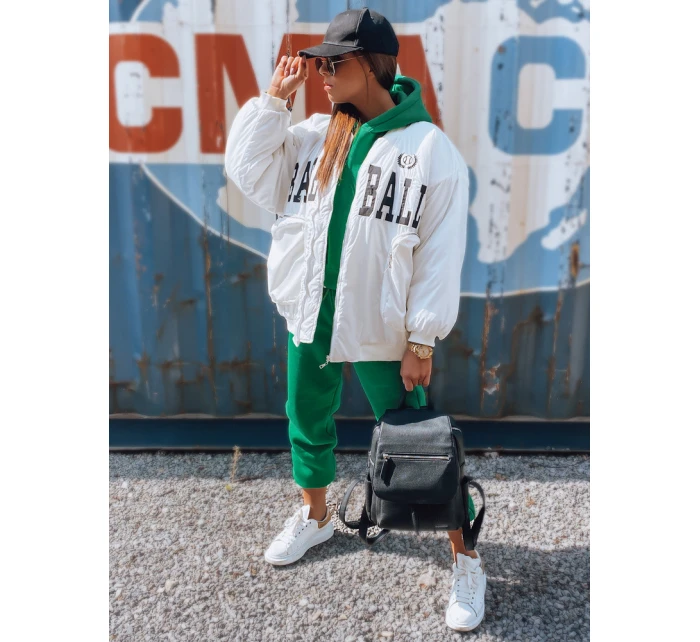 Dámská baseballová bunda BASKET bílá FashionStreet TY3118