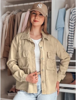 Dámská přechodná bunda v jedné velikosti v hvězdách STRASHINE hnědá FashionStreet TY4847