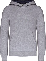 Kariban K 453 Dětská kontrastní mikina s kapucí 20.K453 oxford grey/navy