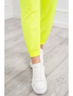 Sada s halenkou top žlutá neonová