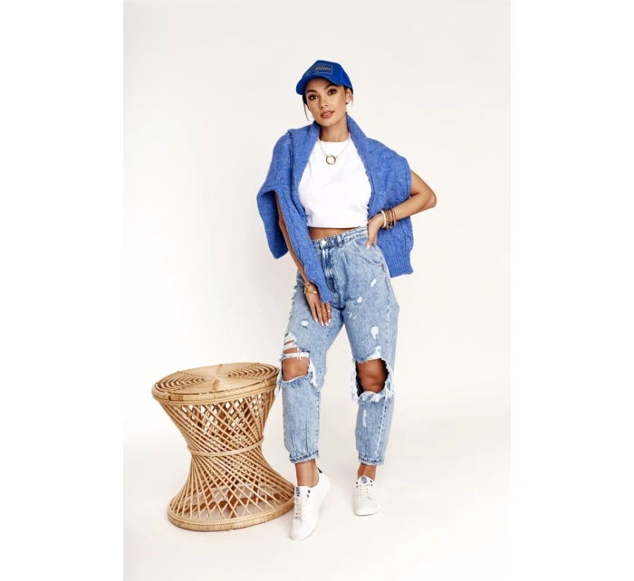 Dámské Kožené Tenisky BIG STAR BB274211 Bile Modre Dámské Kožené Tenisky BIG STAR BB274211 Bile Modre