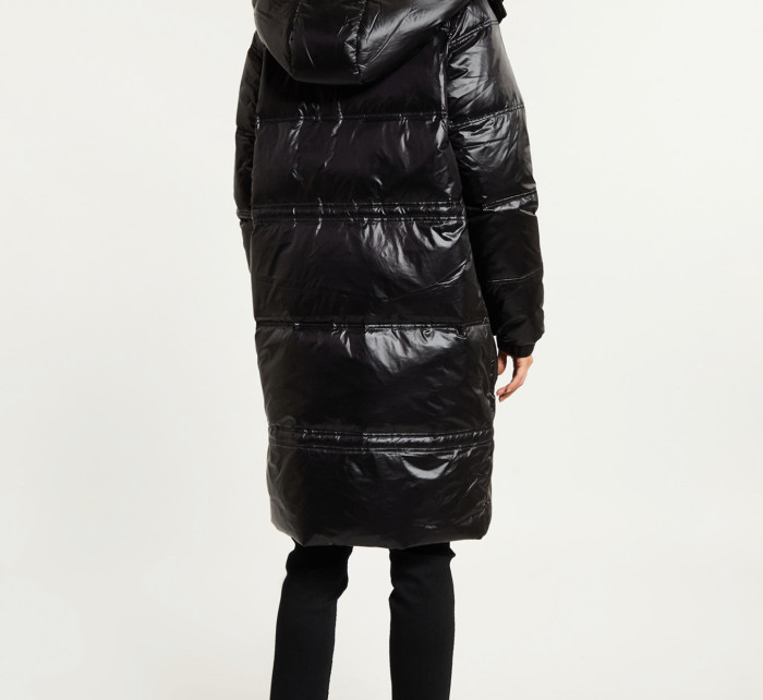 Monnari Kabáty Dámský péřový kabát s kapucí černý