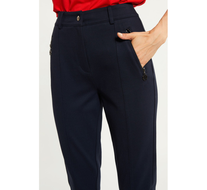 Monnari Elegantní kalhoty Kalhoty z elastického materiálu Modrá