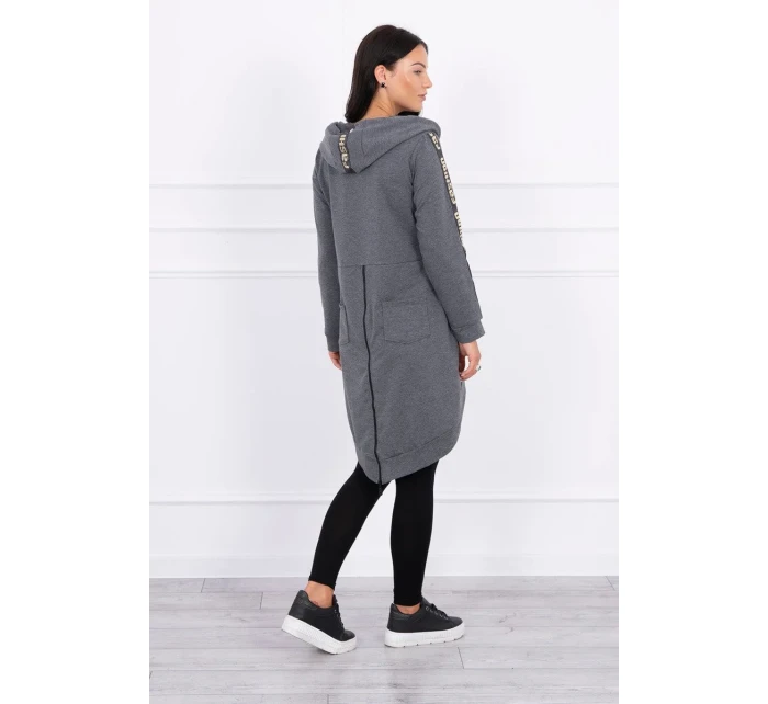 Mikina se zipem na zádech graphite melange Mikina se zipem na zádech graphite melange