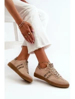Zazoo N1068 Semišové Nízké Dámské Tenisky Beige