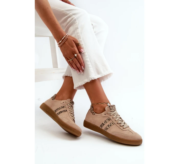 Zazoo N1068 Semišové Nízké Dámské Tenisky Beige