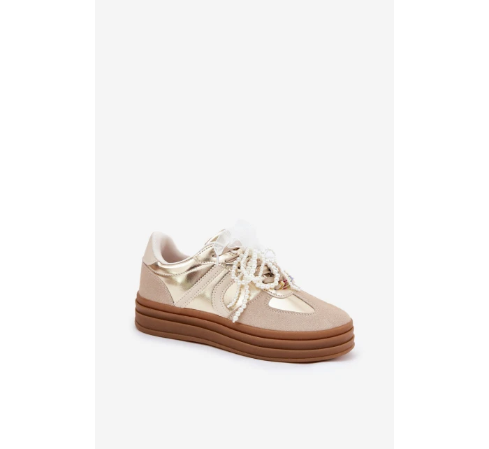 Dámské Tenisky Na Platformě S Ozdobami model 21688417 - Boto Dámské Tenisky Na Platformě S Ozdobami model 21688417 - Boto