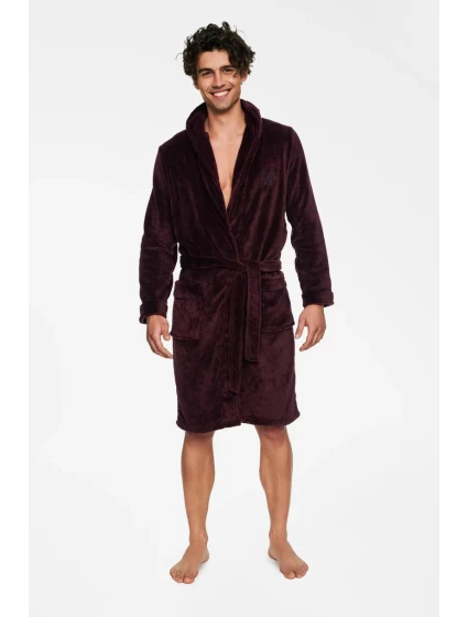 Pánský župan TRICK 40067 AW22 kaštanový - Henderson Pánský župan TRICK 40067 AW22 kaštanový - Henderson