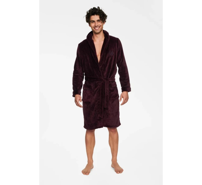 Pánský župan TRICK 40067 AW22 kaštanový - Henderson Pánský župan TRICK 40067 AW22 kaštanový - Henderson