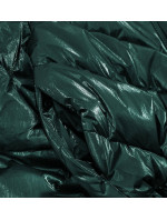 Krátká zelená oversize bunda se širokými rukávy (J9-016)