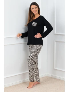 Italská móda Birma long length sp. barva:černá/potisk