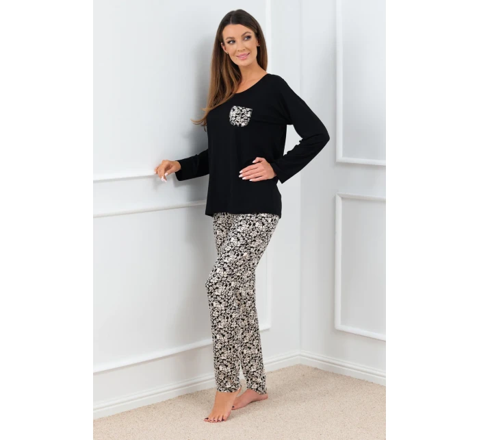 Italská móda Birma long length sp. barva:černá/potisk Italská móda Birma long length sp. barva:černá/potisk