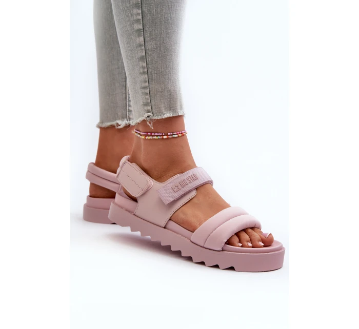Dámské sandály na platformě Big Star NN274753 růžové Dámské sandály na platformě Big Star NN274753 růžové