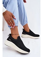 Dámské nazouvací tenisky Materiálové Kobbo 102424 Černé