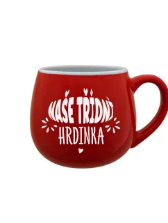 NAŠE TŘÍDNÍ HRDINKA - červený keramický hrníček 300 ml