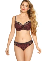Dámská podprsenka Silvia BS0 979 Bordó s černou - Gaia