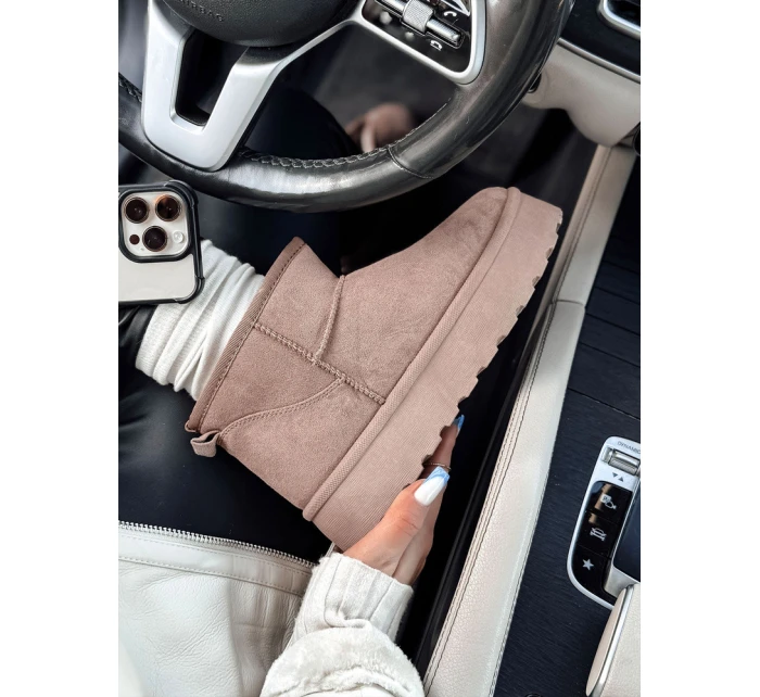 Dámské sněhule na platformě béžové BRINETTO FashionStreet ZY0568