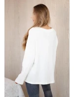 Halenka s náhrdelníkem ecru Halenka s náhrdelníkem ecru