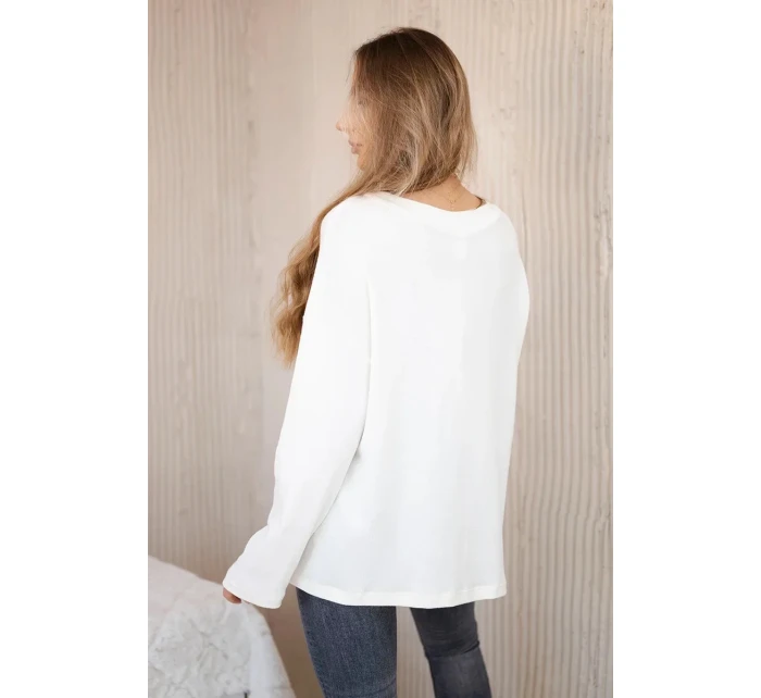 Halenka s náhrdelníkem ecru Halenka s náhrdelníkem ecru