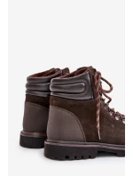 Semišové Zateplené Boty Trapery Pánské Big Star model 21669658 Hnědé - Big Star Shoes Semišové Zateplené Boty Trapery Pánské Big Star model 21669658 Hnědé - Big Star Shoes