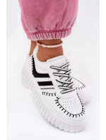 Dámské Tenisky Na Platformě Bílo-Černé Ofenale Dámské Tenisky Na Platformě Bílo-Černé Ofenale