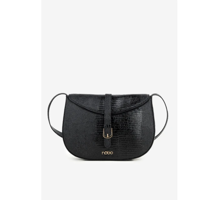 Kabelka Pošťárka s drobným reliéfem NOBO BAG5780-M20 Černá